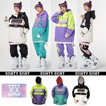 Spot-2021 Korea Tide brand breathable warm veneer double board hip-hop men and women ski clothes ski pants