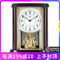  Japan Seiko watches European retro living room decoration ornaments silent high-end solid wood table clock table clock AHW566