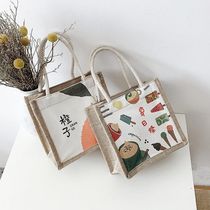 New cute hand-carried lunch box bag 2021 new female bag portable lunch box bag office worker waterproof lunch with rice bag