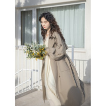 CHACHA senior sense windbreaker coat women long khaki 2021 Spring and Autumn new high-end temperament coat