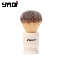 YAQI 22 mm White sleeves Yellow synthetic hair wet shaving brush Man-made fiber foam cleaning brush