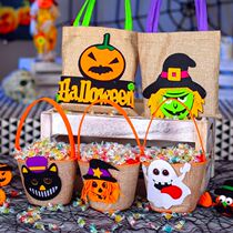 Halloween candy bag bag gift box pumpkin bucket Biscuit Gift Bag candy basket kindergarten props Net Red