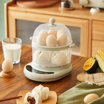 Small Bear Cook Egg machine Home multifunction Steamed Egg double layer Large capacity Automatic power cut Steamed Chicken Egg Spoon Cooking Egg deity