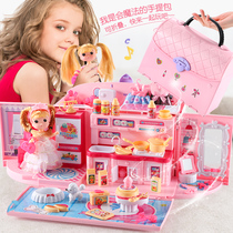 Toy girl house Princess Castle villa puzzle multi-function 7 one 9 year old girl June 1 Childrens Day gift