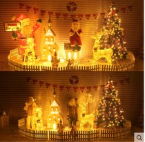 Christmas snow house Glowing elk outdoor hotel shopping mall hotel large scene window Meichen decoration layout