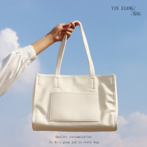 Early autumn new bag simple color shoulder bag College wind commute Super capacity tote bag student computer bag