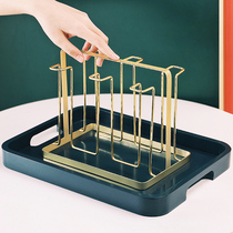 Household cup holder water cup rack rack hanging glass upside down drain rack storage rack creative storage tray