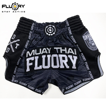 FLUORY Fire Base Muay Thai Shorts Training Competition Fighting Fighting Shorts Male Adult Professional Boxing Sanda
