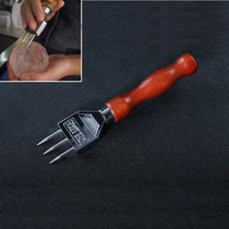 Bar gathering professional bartender ice chisel three-pronged ice cone ice opener three-head ice cone Japanese ice cone