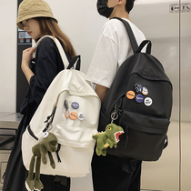 Tide brand shoulder bag mens simple large capacity travel backpack Casual Japanese junior middle school high school college student school bag