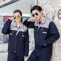 Spring and Autumn Long Sleeve Overalls Set Mens Auto Repair Wear Worker Workers Factory Workshop Top Customized Labor Insurance