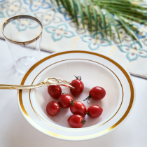 Imitation porcelain plastic deep plate hot plate Disposable vegetable salad plate Fruit salad plate Pasta plate Ice bowl plate