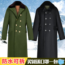 Military cotton coat plus velvet coat Mens cold cotton clothing thickened warm long section labor protection tooling cold storage plus velvet cotton coat winter