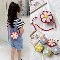 Candy color childrens small bag Western style fashion cute mini flower shape princess crossbody bag baby coin purse