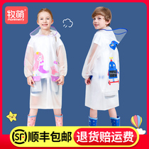 Children raincoat Primary School students boys and girls 2021 kindergarten ponchos with schoolbags raincoat boys baby school clothes