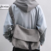 Day Ensemble Slanted Satchel Men Ins Tide Cards 2022 New Large Capacity Mens Bags Bag Canvas Postman Bag Men Single Shoulder Bag