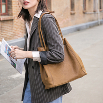  Qiu Zhen original design handmade leather crossbody mother and child cowhide bag niche one-shoulder bucket bag female real leather large capacity