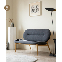 Squeak Divine Horse Double Chair Cloth Art Backrest Sofa Solid Wood Creative Nordic Wind Café Original Designer Bench
