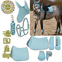 German direct mail new canal blue equestrian riding horse ear saddle cushion tied horse cage and lead rope