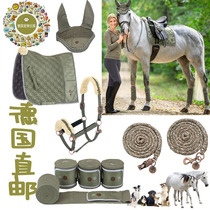 German direct mail new classic classic embroidery fashion olive green saddle cushion ear cover horse cage and strap legs