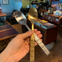 Guxi relief foreign trade export French main meal more rice spoon watermelon spoon 316 high quality stainless steel spoon