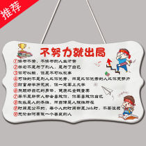 Inspirational Brand Learning Decoration Online Red Inspirational Listing Primary and Secondary School Students Slogan Encourages Learning Pendant Creative Children's Room