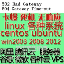 Alibaba Cloud Tencent Cloud vps server maintenance cpu 100% website access slow 502 504 error repair