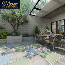 American country courtyard Garden Non-slip tiles Color mix Antique balcony Sun room Terrace Outdoor floor tiles