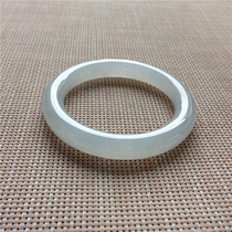 Qinger jadeite 57 circle mouth ice seed white ice round Jade jade bracelet Myanmar old pit natural A goods 211018