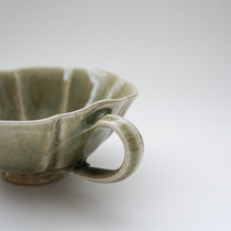 Sold Out｜Hands Craft｜Ryuji Miyata Gray Glaze Round Flower Mug