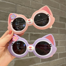 Childrens silicone gel sunglasses kid cartoon polarized glasses male and female anti-UV sunglasses sunglasses trends