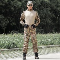Outdoor Summer Camp Camouflage Mens Costume Tactical Frog Training Short Sleeve Breakfast Wear Resistance Worksuit as a Woman