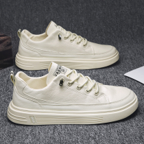 Official website flagship store spring mens shoes 2022 new sports casual board shoes men 100 hitch small white leather shoes spring 20