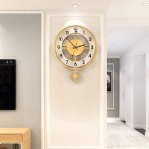 Simple atmosphere European Net red clock wall clock living room creative clock Nordic decorative clock light luxury fashion Home Watch