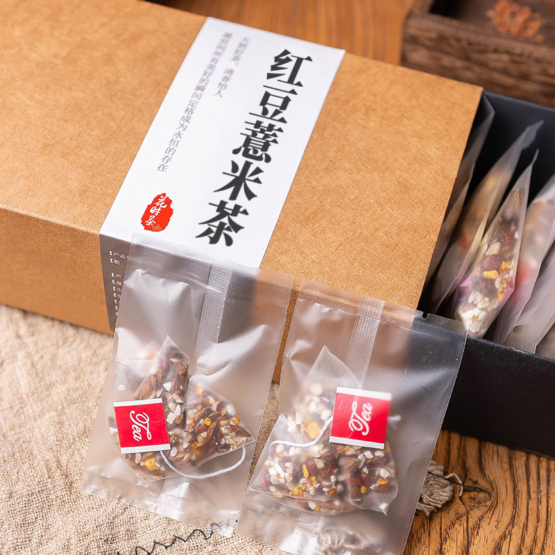 Red bean rice wet tea to dehumidify the gas toxic rule out wet tea to keep the stomach healthy spleen conditioning wet fat combination health flower tea