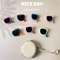 New dopamine children folding sunglasses baby anti-UV sunglasses shading comfort male and female childrens glasses