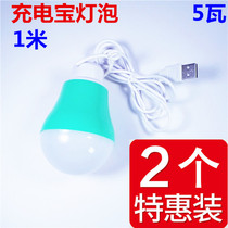 LED bulb with switch USB interface plug 5V charging treasure Highlight power outage emergency night market stall lighting