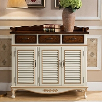 American Solid Wood Household Shoes Cabinet Wooden Into Door Shoes Cabinet Balcony Locker Locker