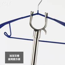 304 Stainless Steel Clotheson fork brace with fork lever No extension to pick a clothes stick Home Hanging Clothes Rod Cool Sunning fork