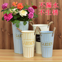 Retro Waking Flower Barrel Flowers Barrel Florist home Fancy Flowers large number of iron art flower pots Dried Flower Vases of flower vases Flower Vase