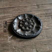 Zhang Jia made lotus root small coaster non-black stone antique Han brick tea mat fresh personality tea tray base tray direct sales
