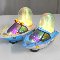 Childrens electric universal wheel toy boat Light music Yacht Speedboat Fountain Cruise ship Model boy baby gift
