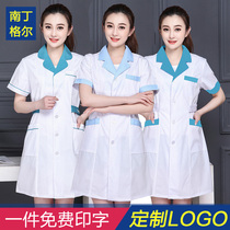 Pharmacy nurses clothing short sleeve summer thin white coat long sleeve pharmacy work clothes beauty Clothing Doctors clothing winter clothing
