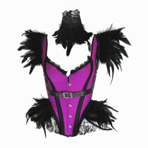 Emilys new feather Court body shaper jacket set dance Party Christmas belly