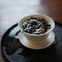 MUMO wood ink bowl tea set ivory white porcelain bowl study tea room handmade kung fu tea bowl small tea cup