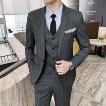 Suit mens suit Korean mens suit professional dress jacket jacket slim fit casual spring and autumn mens tide
