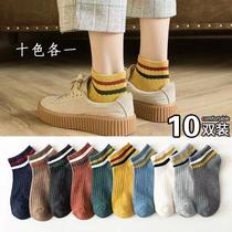 (10 pairs) Spring ladies new socks ins trend cartoon comfortable stockings Street Japanese style women
