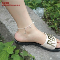 Circle chain O-chain 999 sterling silver anklet Female bell student Korean style simple forest is a Japanese and Korean version of the personality versatile