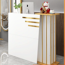 Barber shop light luxury cash register clothing store small counter beauty salon reception Desk European-style commercial bar