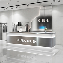 Simple modern stainless steel cashier clothing store shop small counter restaurant bar table Beauty Salon reception desk